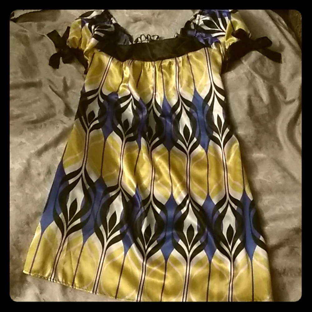 Chic Blue and Yellow Dress 💙😍